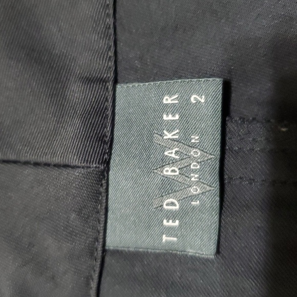 Ted baker london nylon blend black button fly western cut pants - Picture 5 of 13